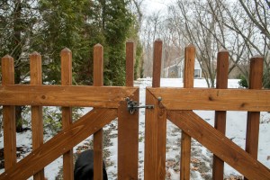 Wood Driveway Gate