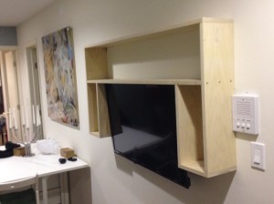 Poplar Wall Shelf + TV Frame