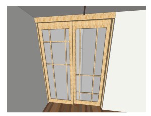 Custom Pine Shoji Sliding Doors with 1/8" Opaque Acrylic Sheet // [KI•NET•IC] NYC